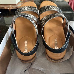 Kensie Palermo Black Snake Sandals